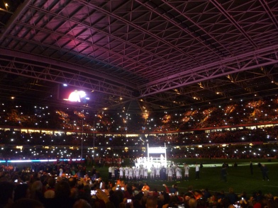 Millennium Stadium after Wales's 30-3 win over England to win the 2013 Six Nations